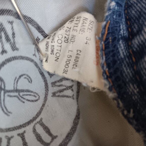 Vintage Women's 34x33 Jeans 1980's Legend Distress Mom Preppy High Waist - Picture 8 of 8